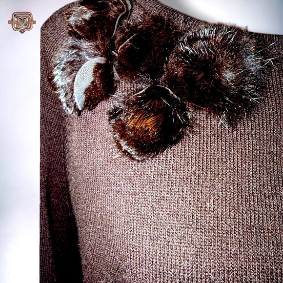 Vintage 90s Long Sleeve Two Piece Sweater Dress Skirt, Small - Picture 3 of 7